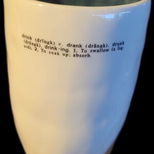 White Ceramic Mug with Definition Print